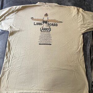 Long Board Larry Yellow Graphic Beer Surf Tee XXL